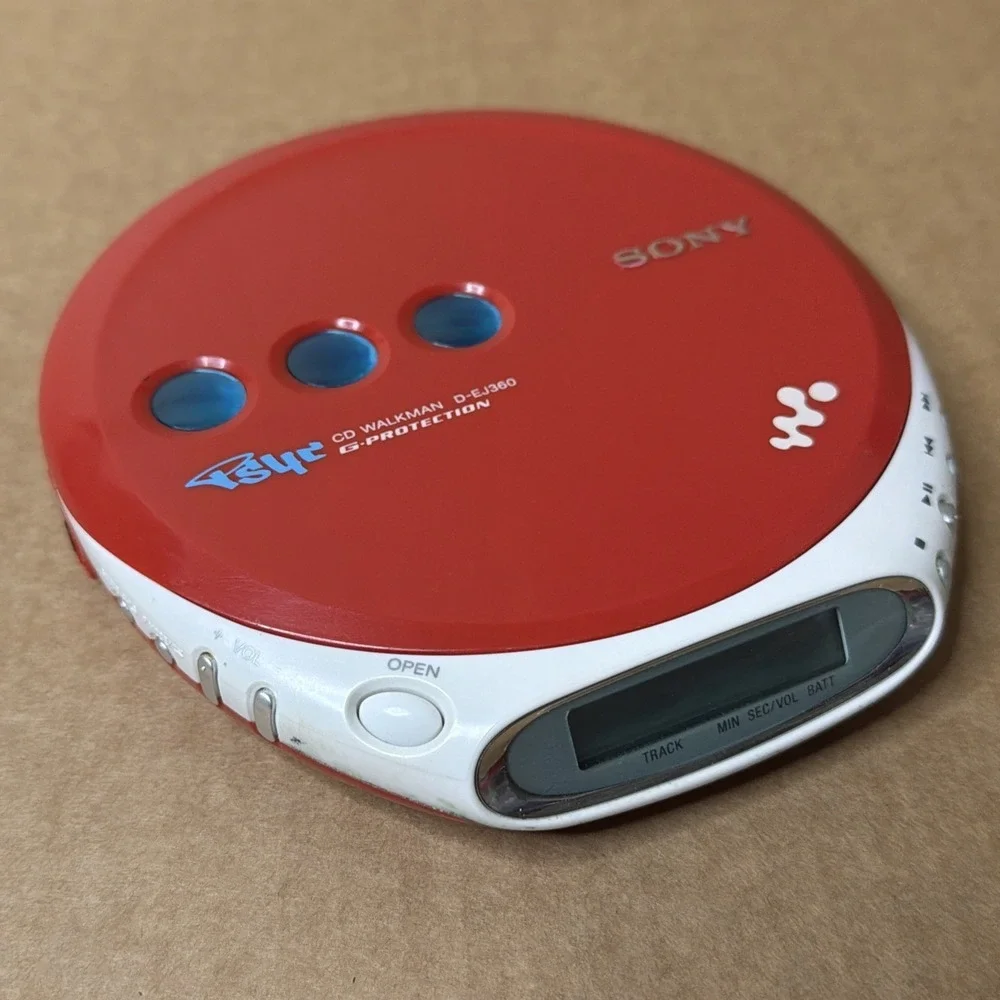 Sony D-EJ360 Red Cd Walkman Psyc G - Protection Portable For Parts Or repair